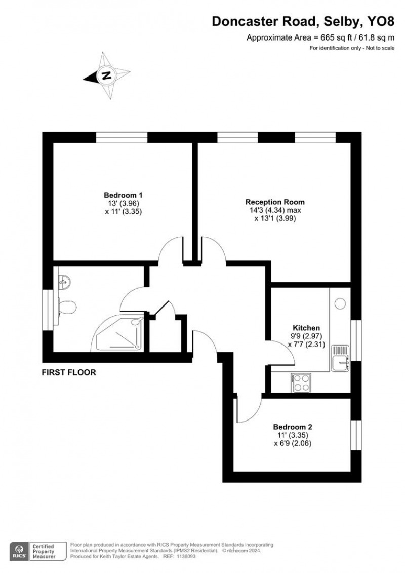 Floor plan for Westfield House, Doncaster Road, Selby